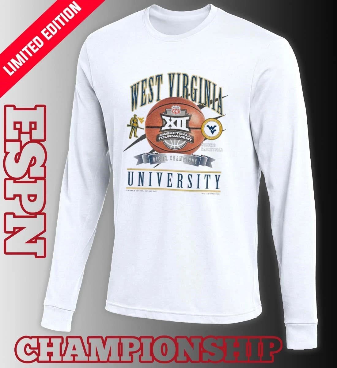 WVU Women’s Basketball New Era 2026 Big 12 Tournament Champions Shirt