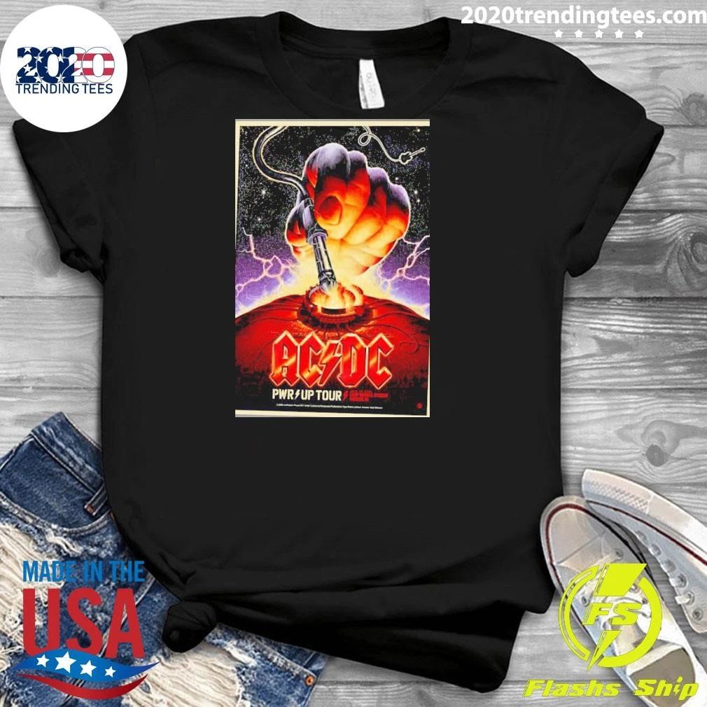 Acdc Madison Wi Event Poster Pwr Up Tour 2026 At Camp Randall Stadium In Madison Wi On July 19 2026 Shirt