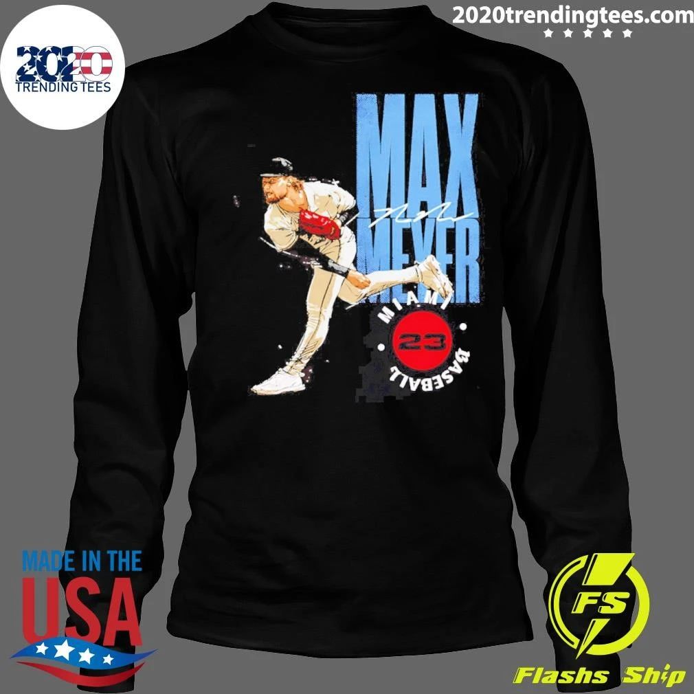 Max Meyer Miami Marlins Stamp Signature Shirt
