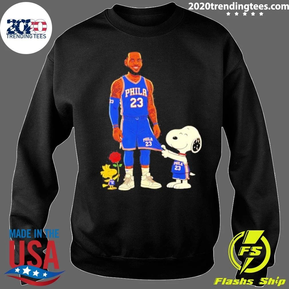James X Peanuts Philadelphia 76ers Basketball Shirt