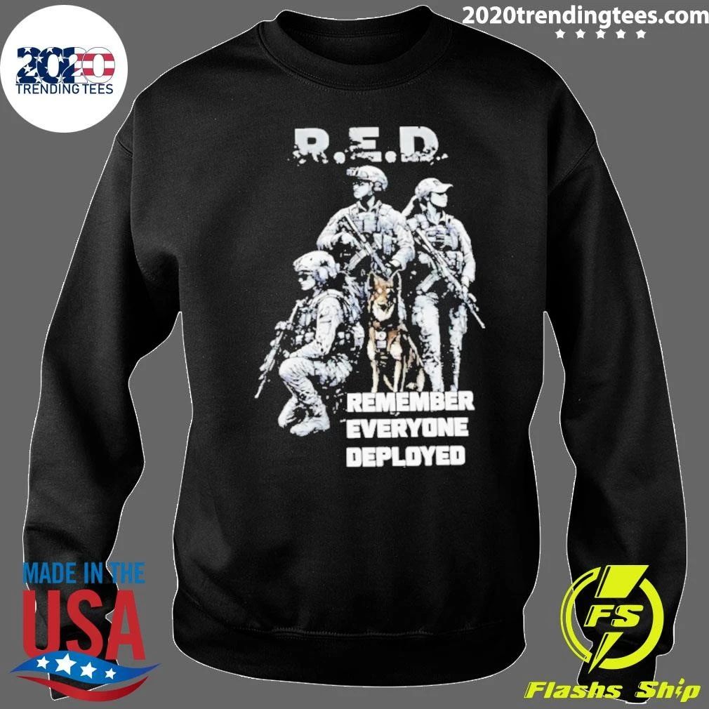 Red Remember Everyone Deployed Military Shirt