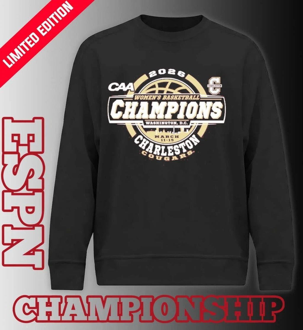 Charleston Cougars CAA Women’s Basketball Tournament Champions Official T-Shirt