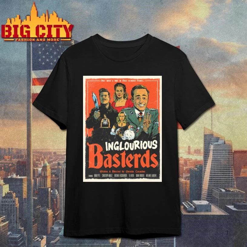 Inglourious Basterds Quentin Tarantino Vintage Retro Movie Poster Graphic T shirt