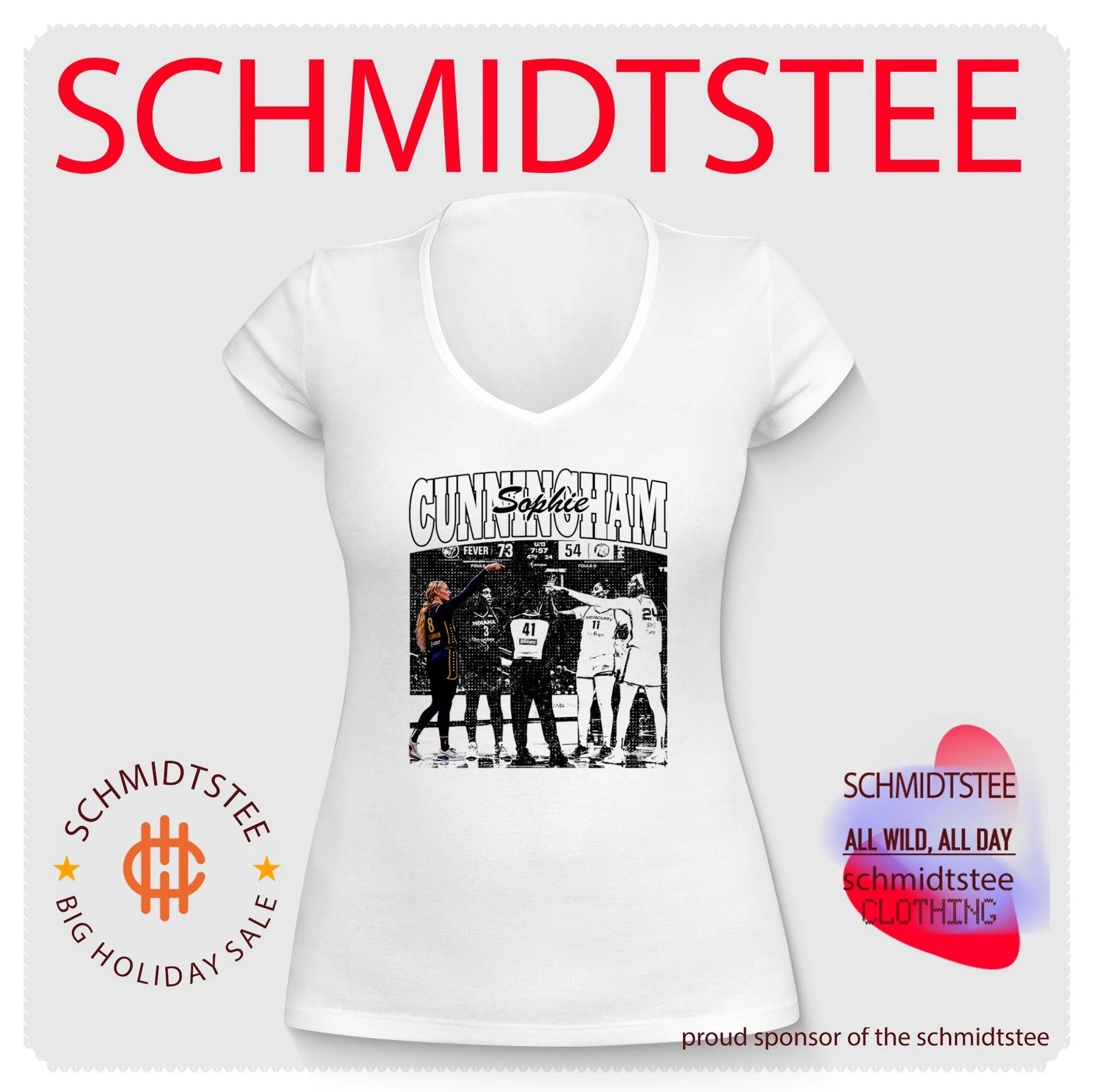 Sophie Cunningham Indiana Fever vs Phoenix Mercury WNBA Graphic shirt