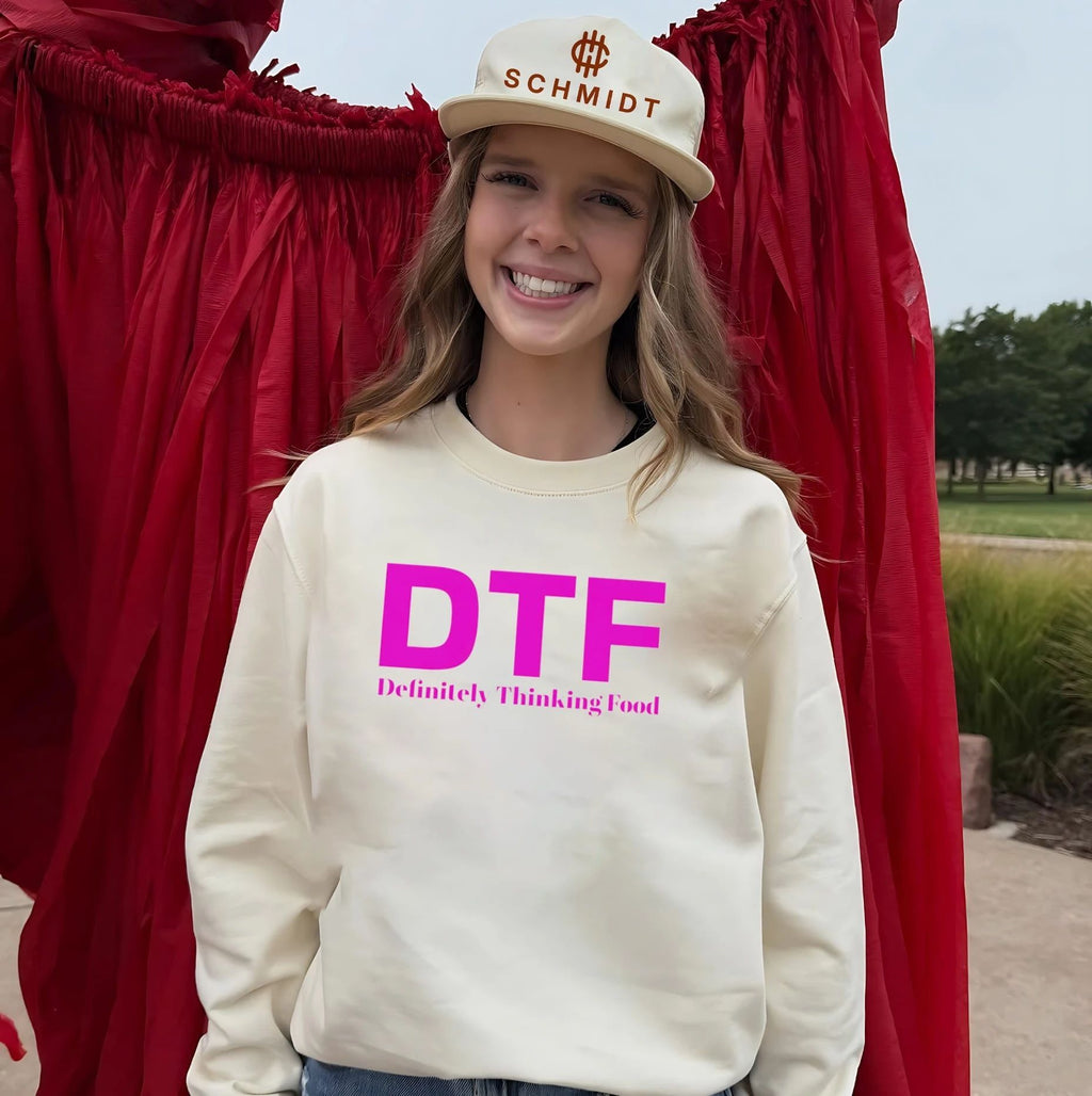 DTF Definitely Thinking Food foodie humor shirt