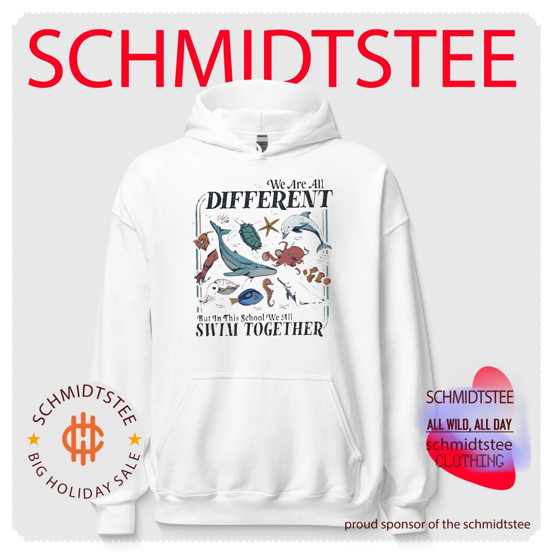 We Are All Different but in This School We All Swim Together shirt
