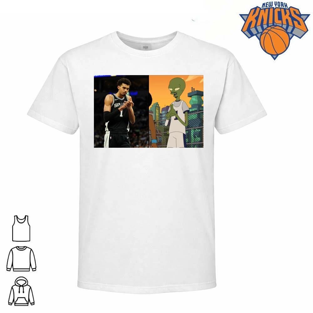 2026 Victor Wembanyama Alien Comparison Meme Basketball Fans Graphic Shirt