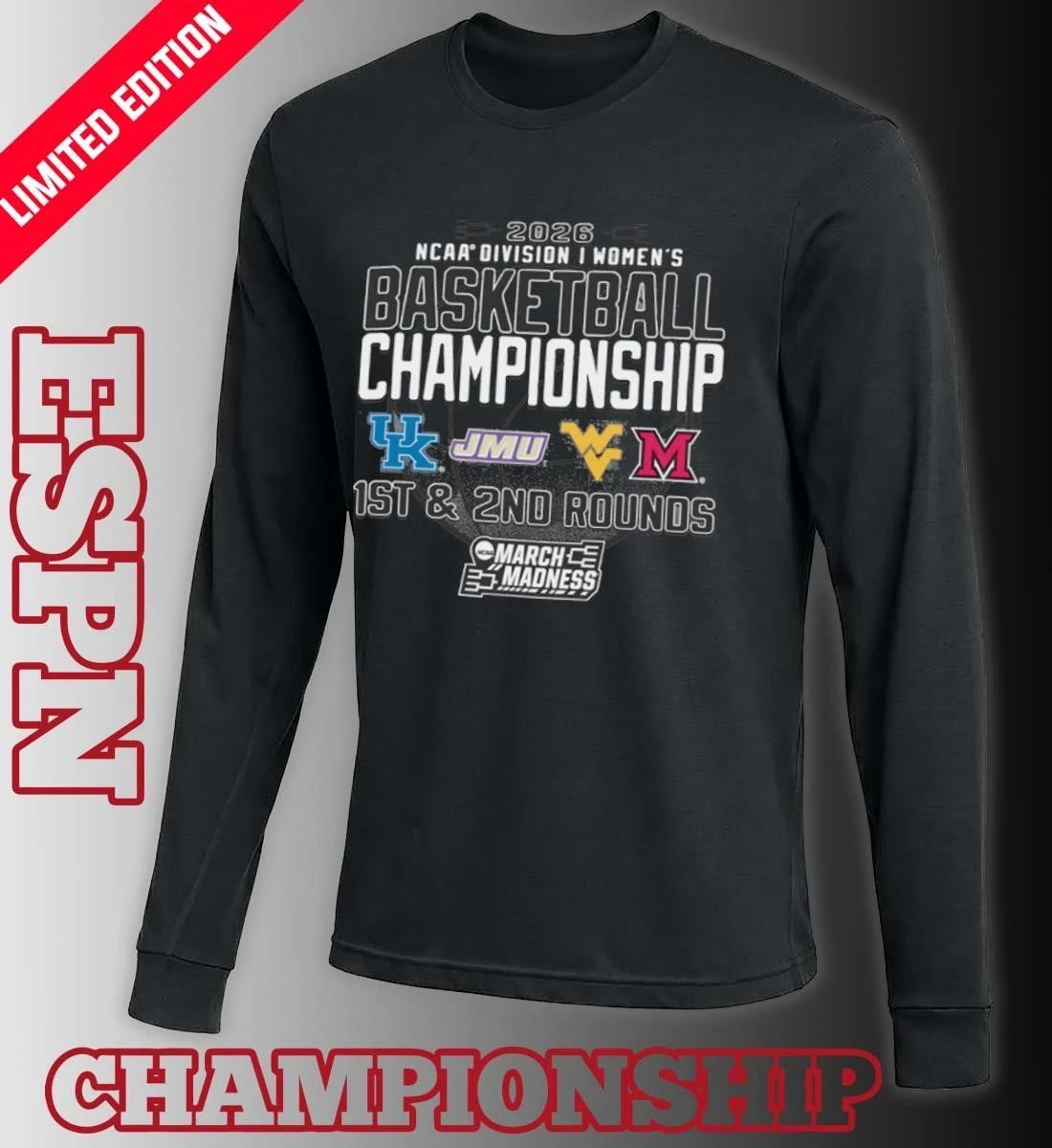 1st, 2nd Rounds 2026 NCAA DI Women’s Basketball Championship – Morgantown, WV Shirt