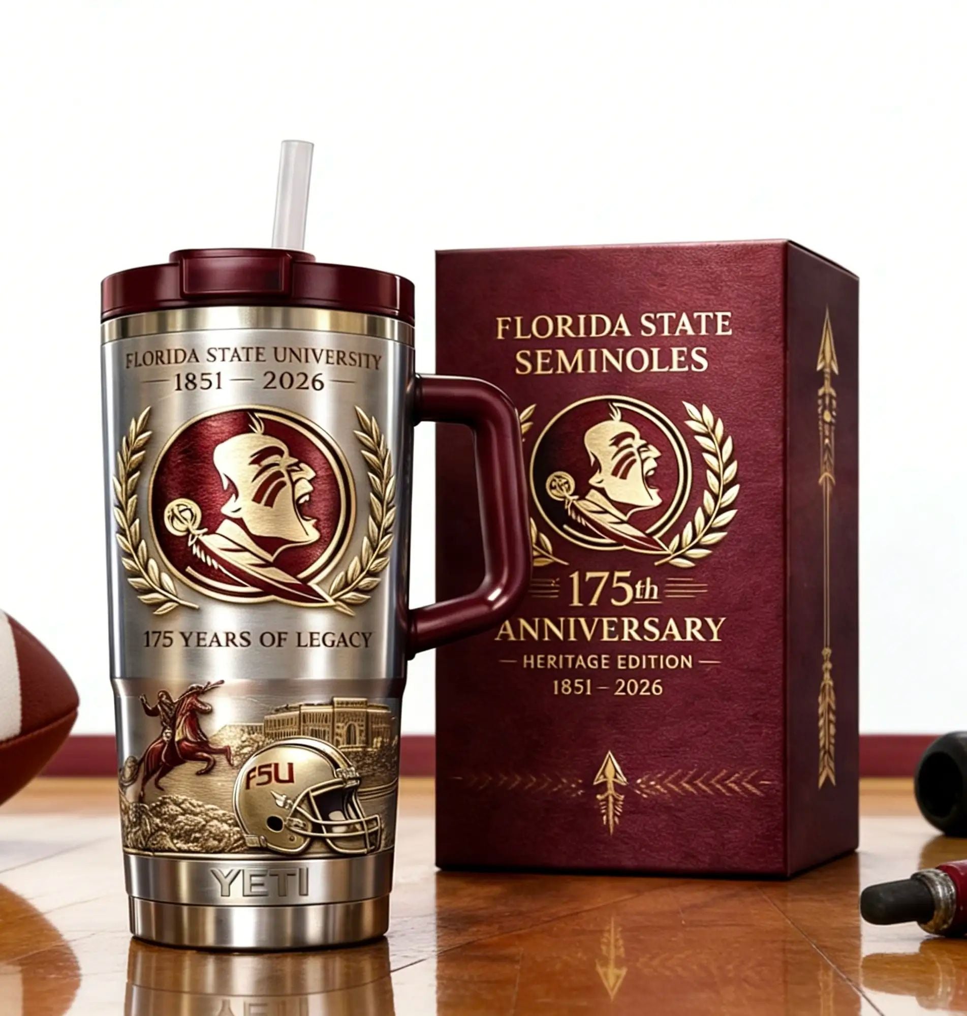 Florida State Seminoles 175th Anniversary Heritage Edition 1851-2026 Tumbler With Handle