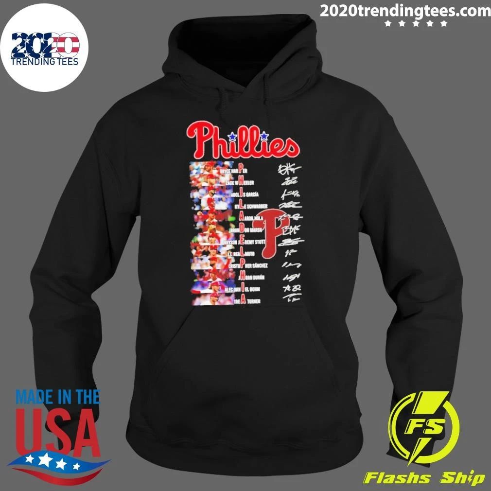 Philadelphia Phillies Baseball Player Names And Signatures Word Game Shirt