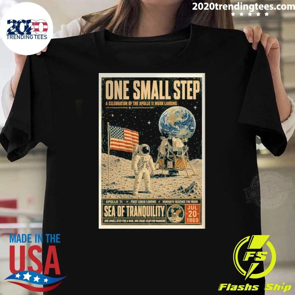 Apollo 11 Moon Landing One Small Step Wall Vintage NASA July 20, 1969 Shirt