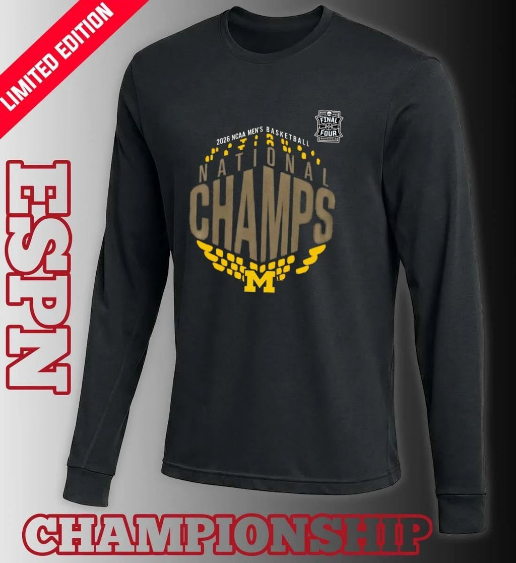Michigan Wolverines 2026 NCAA Men’s Basketball National Champions Locker Room T-Shirt