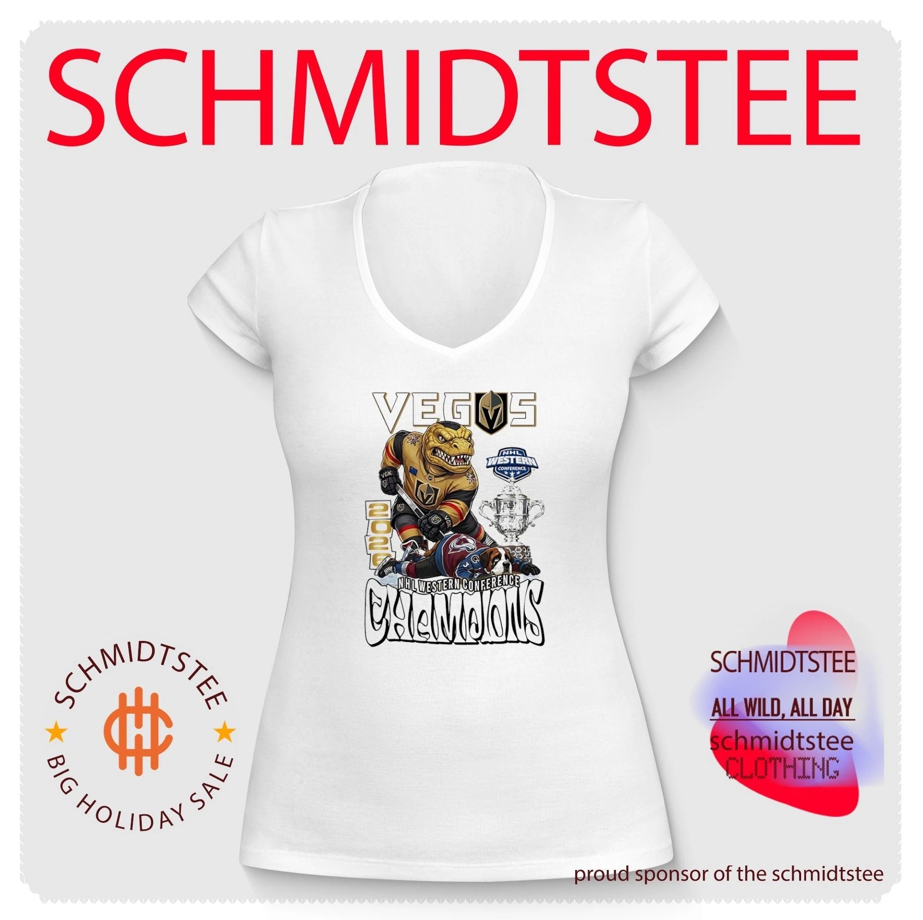Vegas Golden Knights Western Conference Champions 2026 mascot shirt