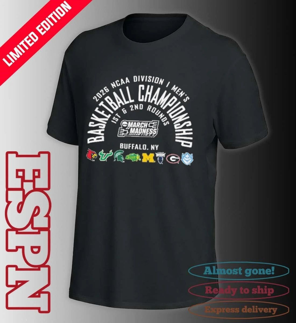 NCAA Men’s March Madness Buffalo, NY 8 Teams T-Shirt