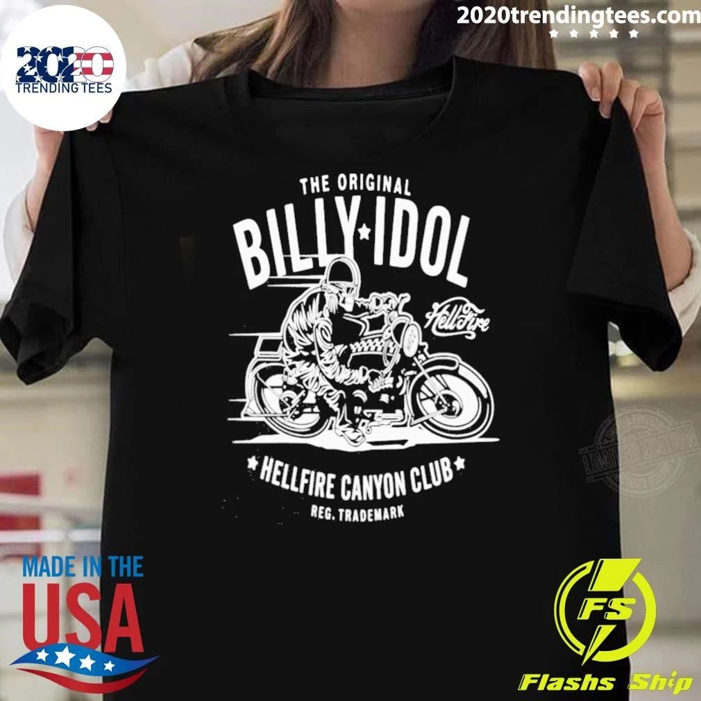 Billy Idol The Original Hellfire Canyon Club Reg Trademark Motor Shirt