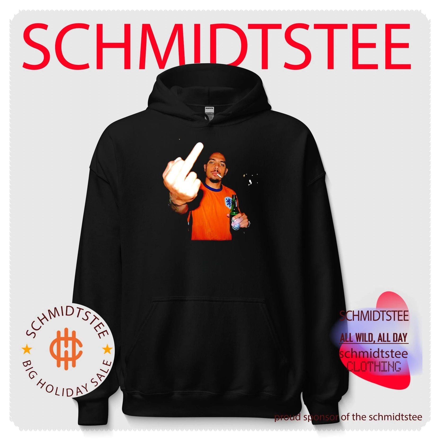 Quincy Promes Netherlands National Football Team middle finger shirt