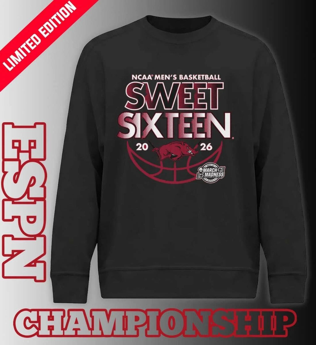 Sweet Sixteen 2026 Arkansas NCAA Men’s Basketball Shirt
