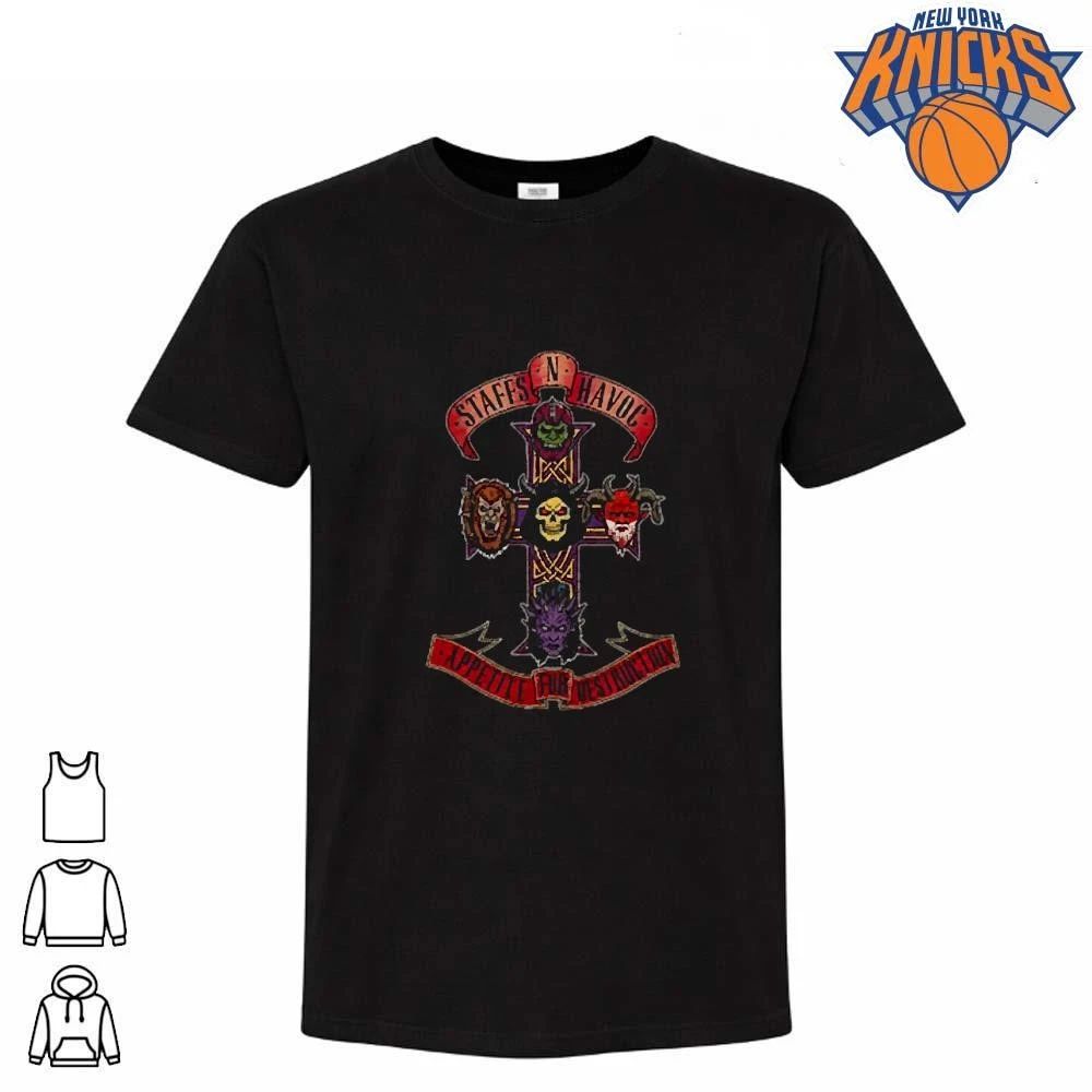 Staffs N Havoc Appetite For Destruction Heavy Metal Cross Skull Shirt