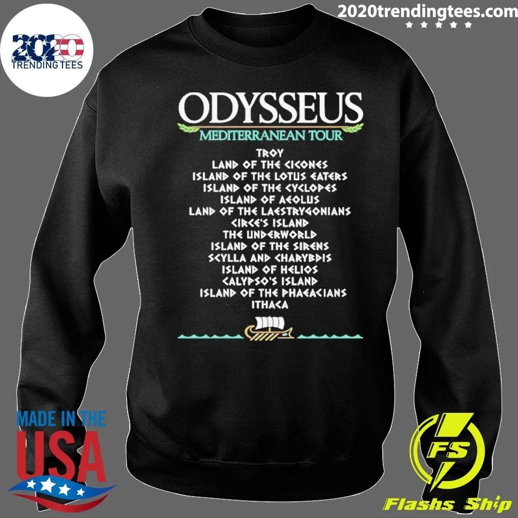 Odysseus Mediterranean Tour Greek Mythology Troy Land Of The Cicones Island Of The Cyclops Shirt