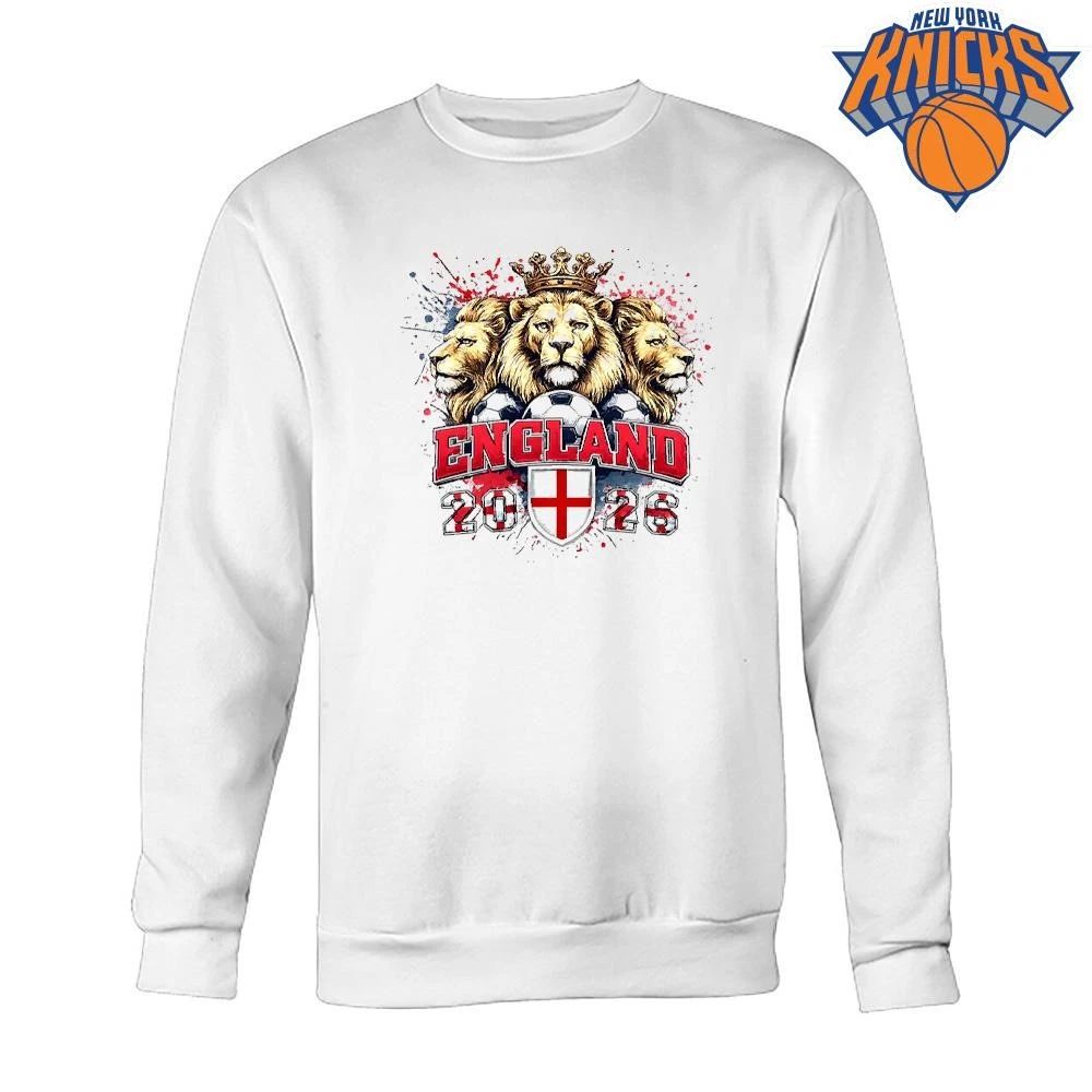 Crowned Three Lions England World Cup 2026 Shield T-Shirt