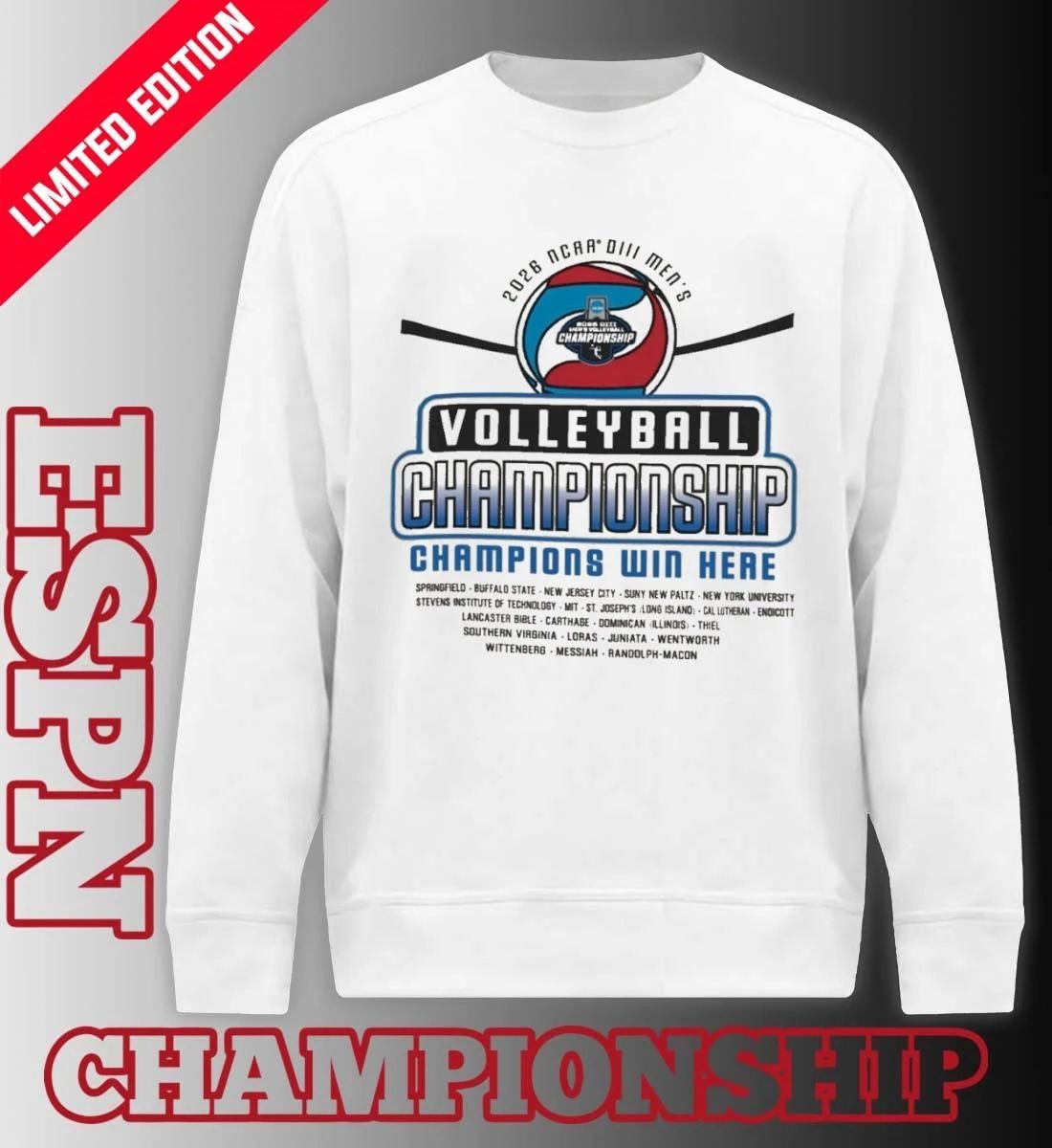 1st Round 2026 NCAA Division III Men’s Volleyball Championship T-Shirt