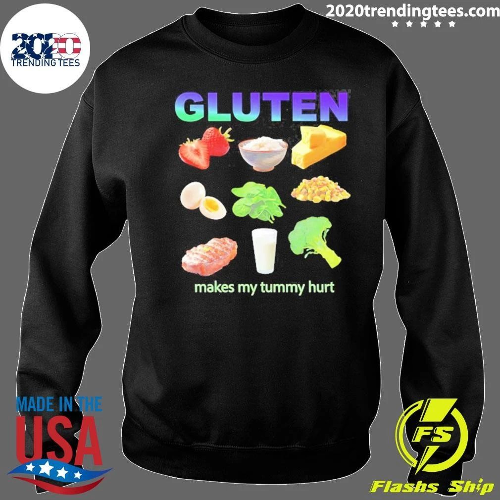 Gluten Makes My Tummy Hurt Celiac Disease Shirt
