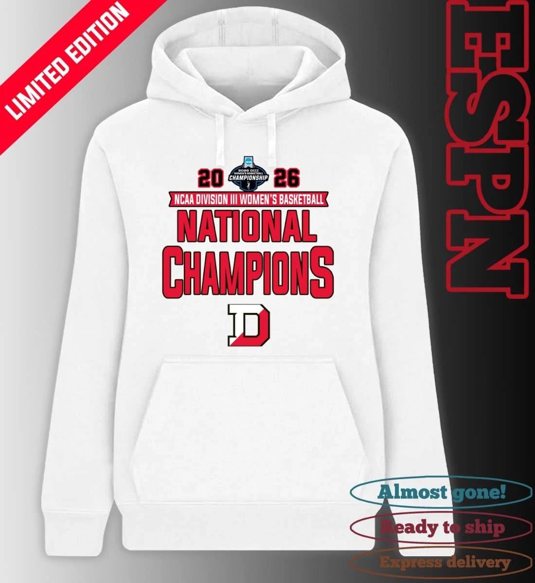 Denison Women’s Basketball 2026 NCAA DIII National Champions Locker Room T-Shirt