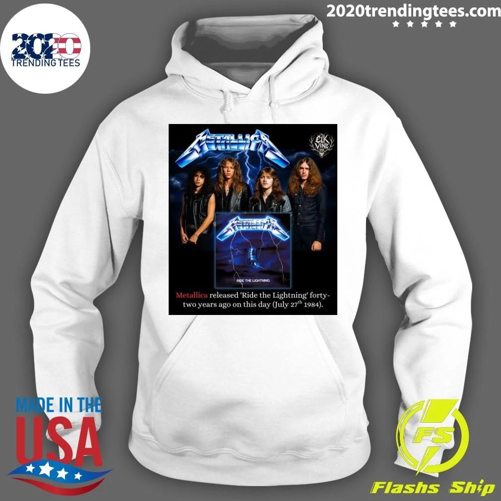 Metallica Released Ride The Lightning Forty-Two Years Ago July 27th 1984 Shirt