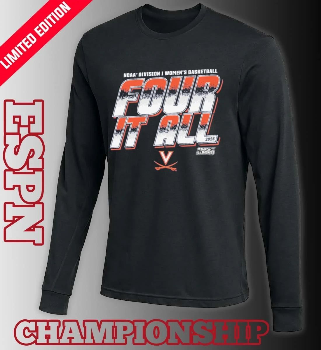Virginia Women’s Basketball Four It All 2026 March Madness Shirt