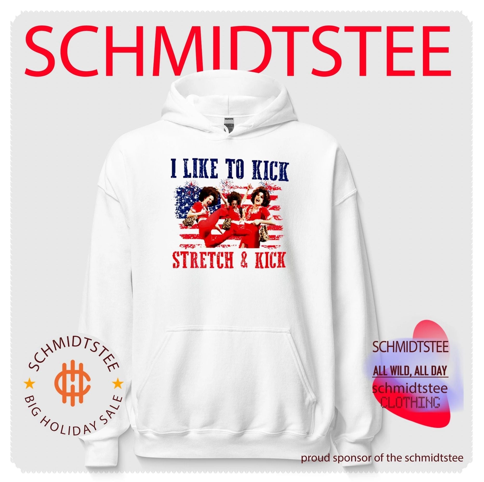 Sally O’malley I Like To Kick Stretch And Kick 4th Of July Shirt