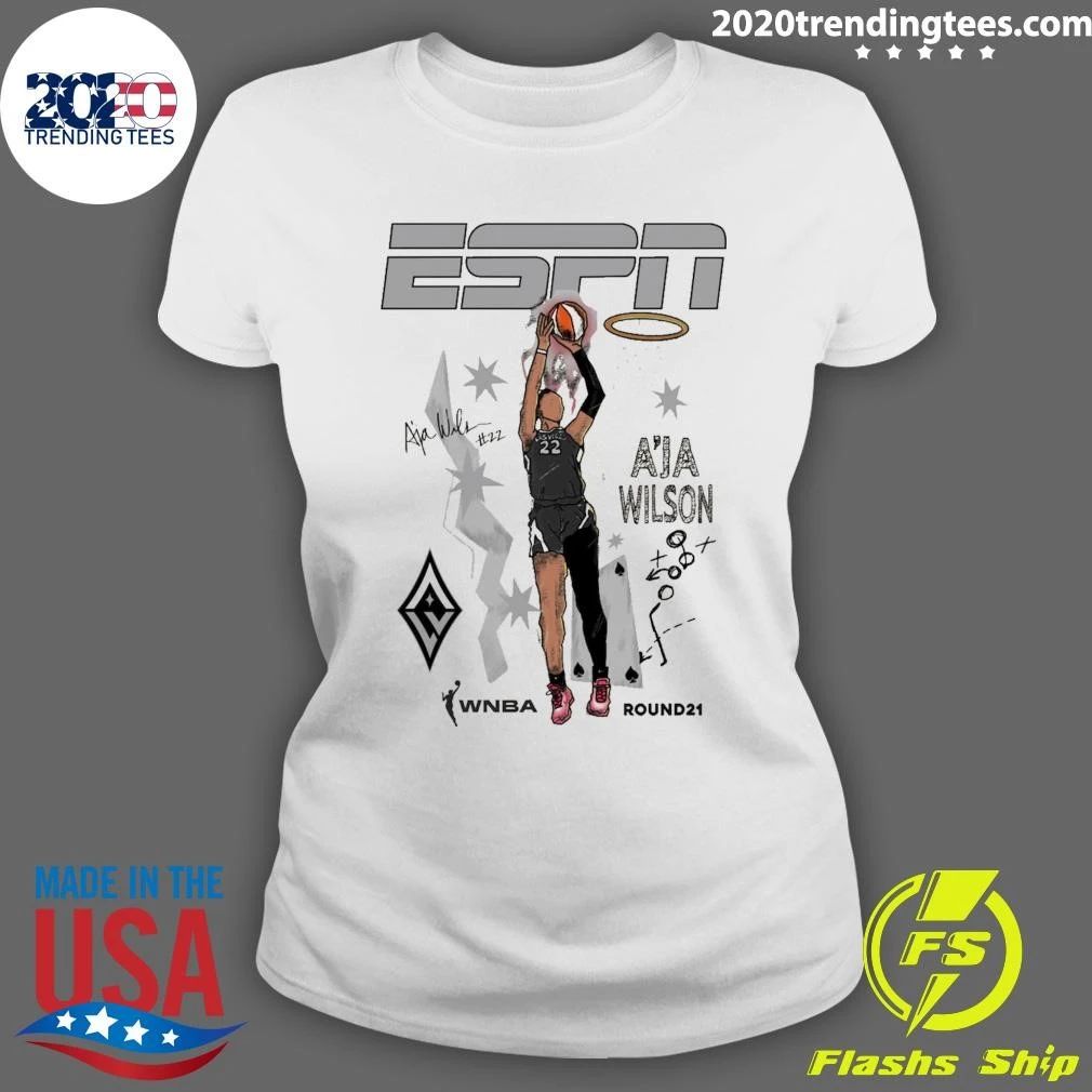 A’ja Wilson Las Vegas Aces Round21 ESPN Player 2026 Shirt