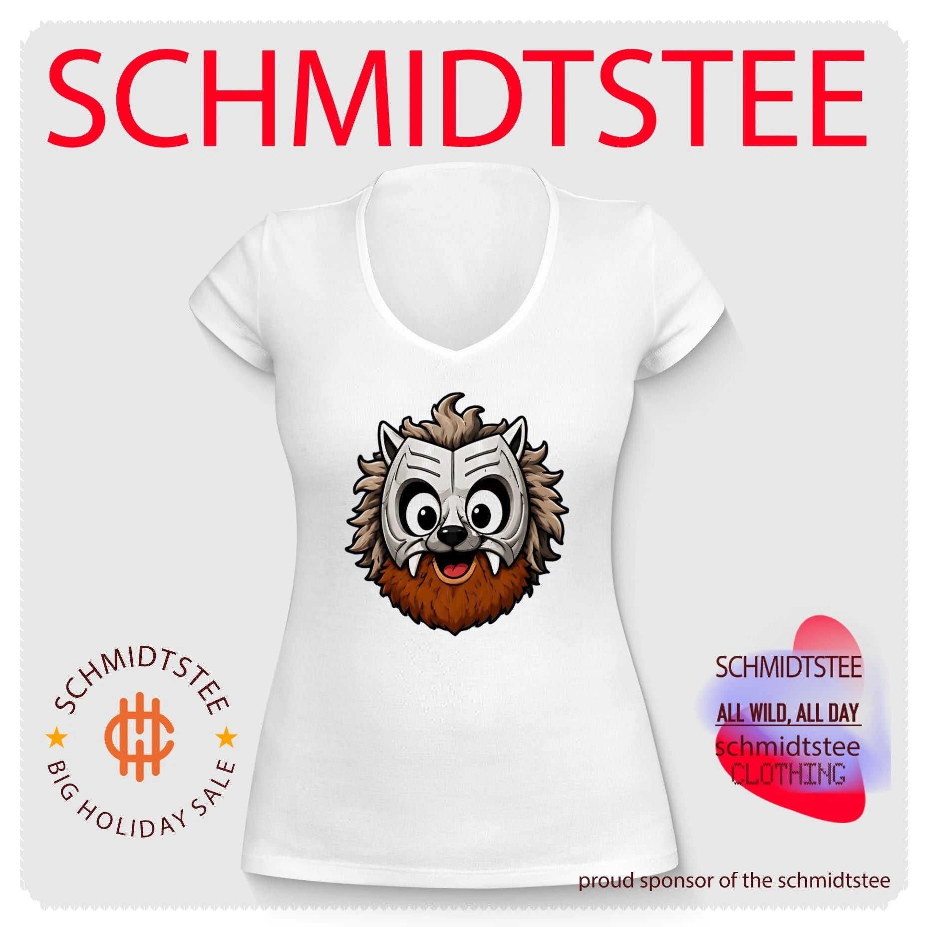 Werewolf mask cartoon shirt