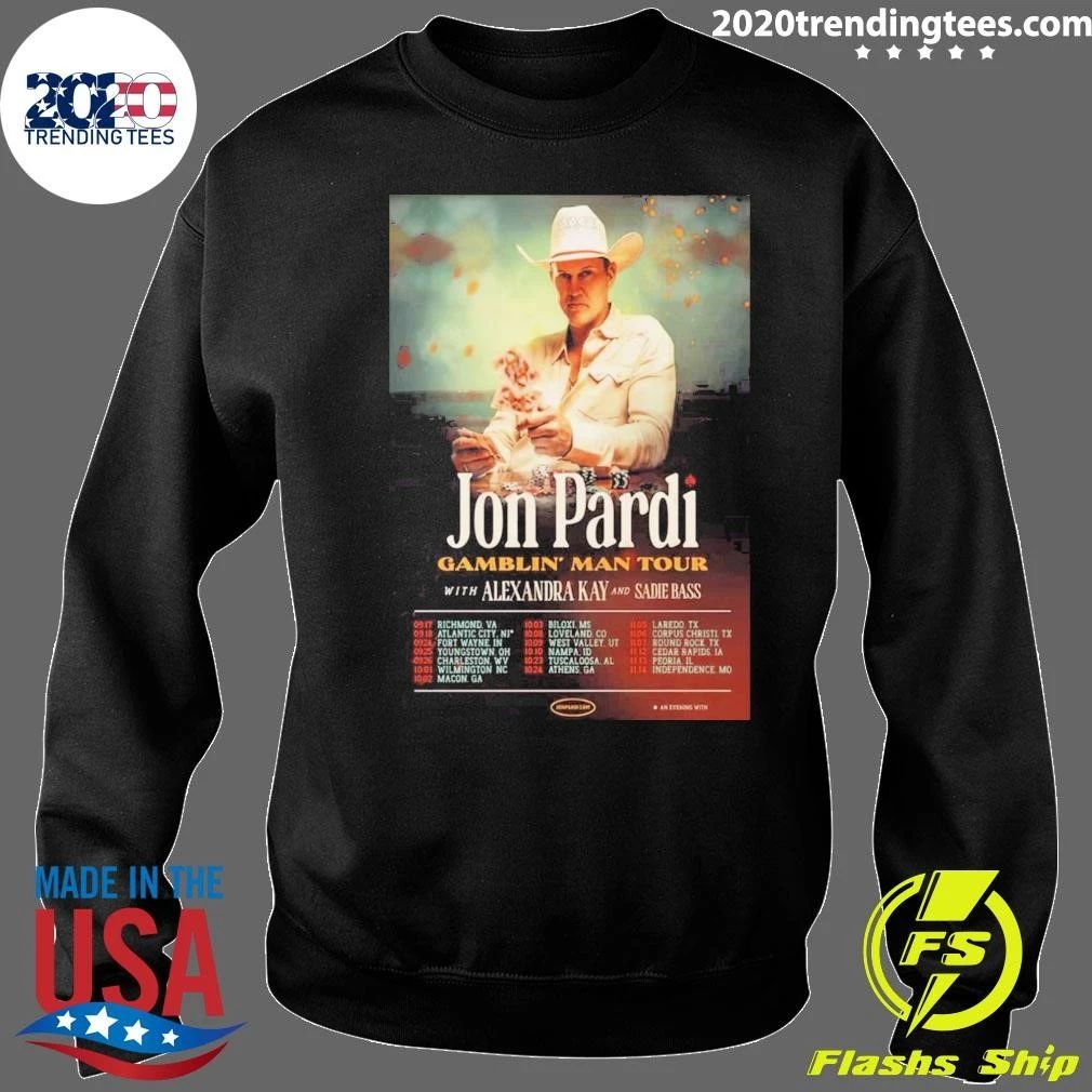 Jon Pardi Gamblin Man Tour 2026 Schedule Poster Shirt