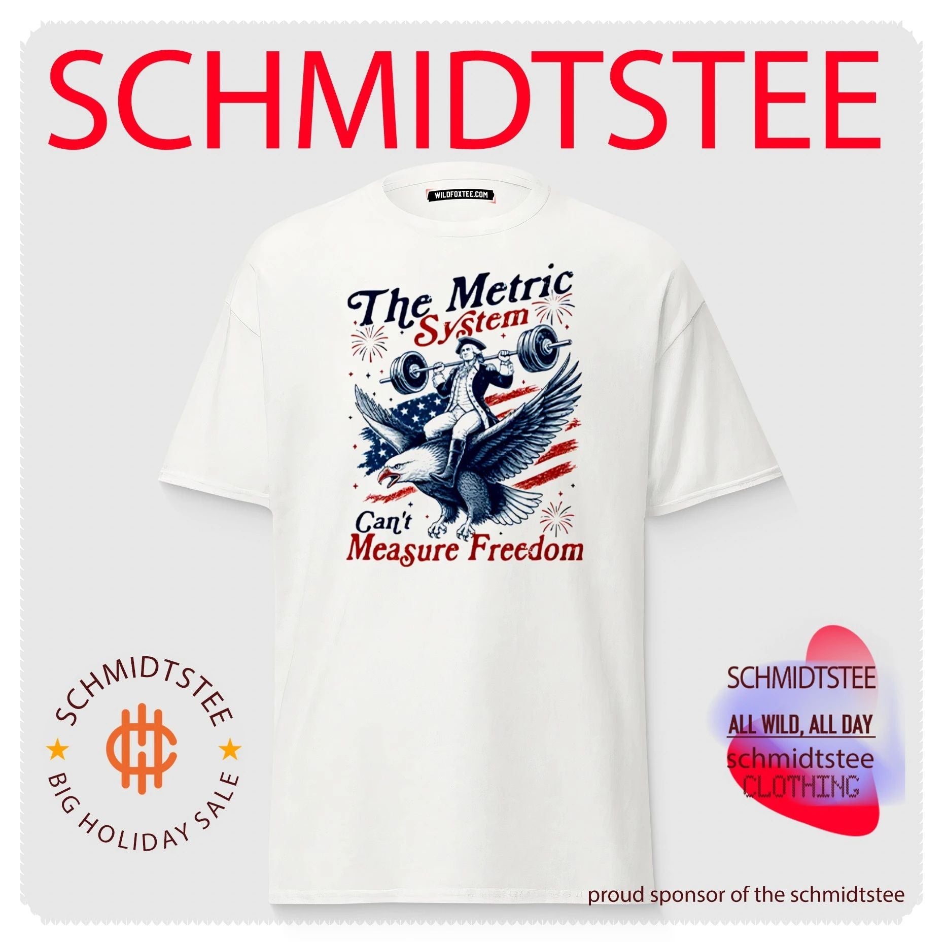 The Metric System Can’t Measure Freedom Patriotic Eagle Weightlifting shirt
