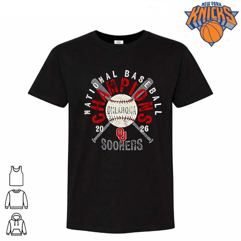 Oklahoma Sooners 2026 Ncaa Baseball Mens College World Series Champions Distressed Shirt