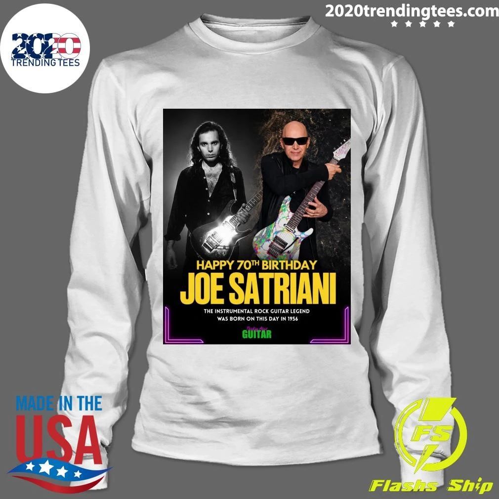 Happy 70th Birthday Joe Satriani The Instrumental Rock Guitar Legend Was Born On This Day In 1956 Guitar Shirt