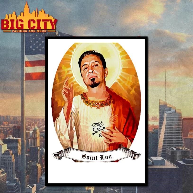 Saint Lou Religious Style Meme Portrait Vintage Graphic T Shirt
