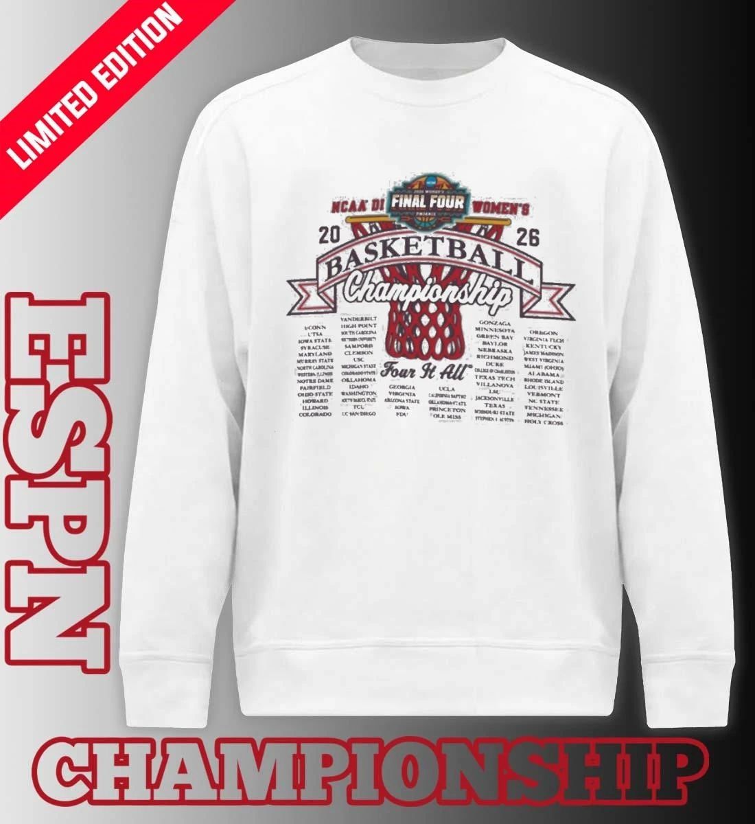 First Four 2026 NCAA DI Women’s Basketball Championship shirt