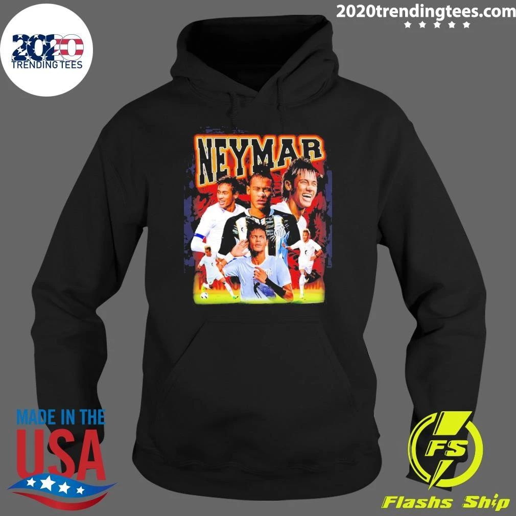 Neymar Young Santos Fc Legend Collage Brazilian Soccer Shirt