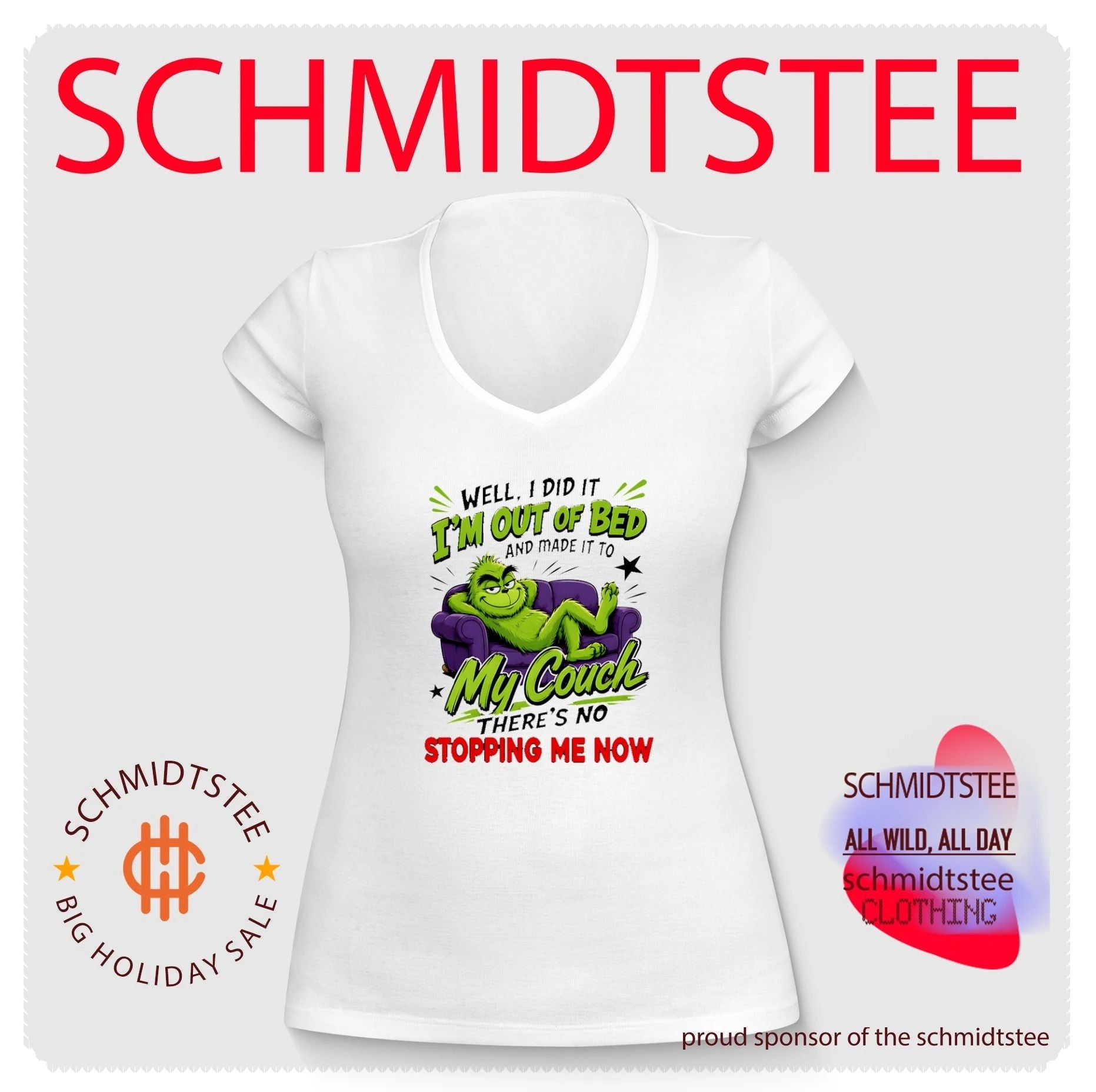 The Grinch Well I Did It I Am Out of Bed and Made It to My Couch shirt