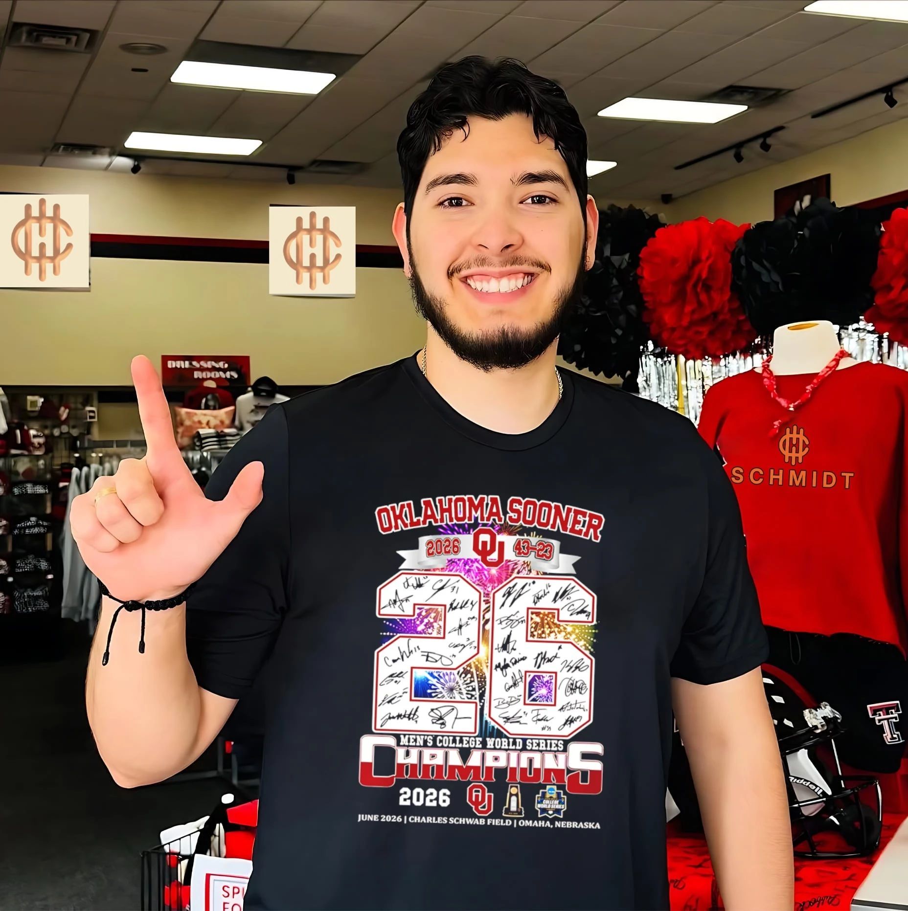 Oklahoma Sooners ’26 Men’s College World Series National Champions signature shirt