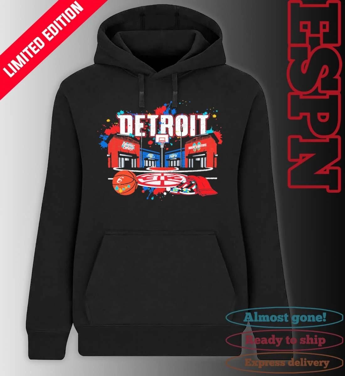 Detroit Pistons City of Hoop Dreams NBA Playoffs Shirt