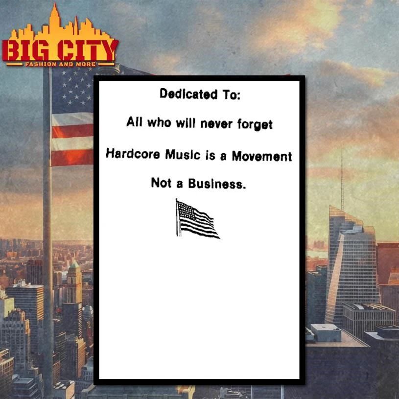 Hardcore Music Is A Movement Not A Business American Flag T Shirt