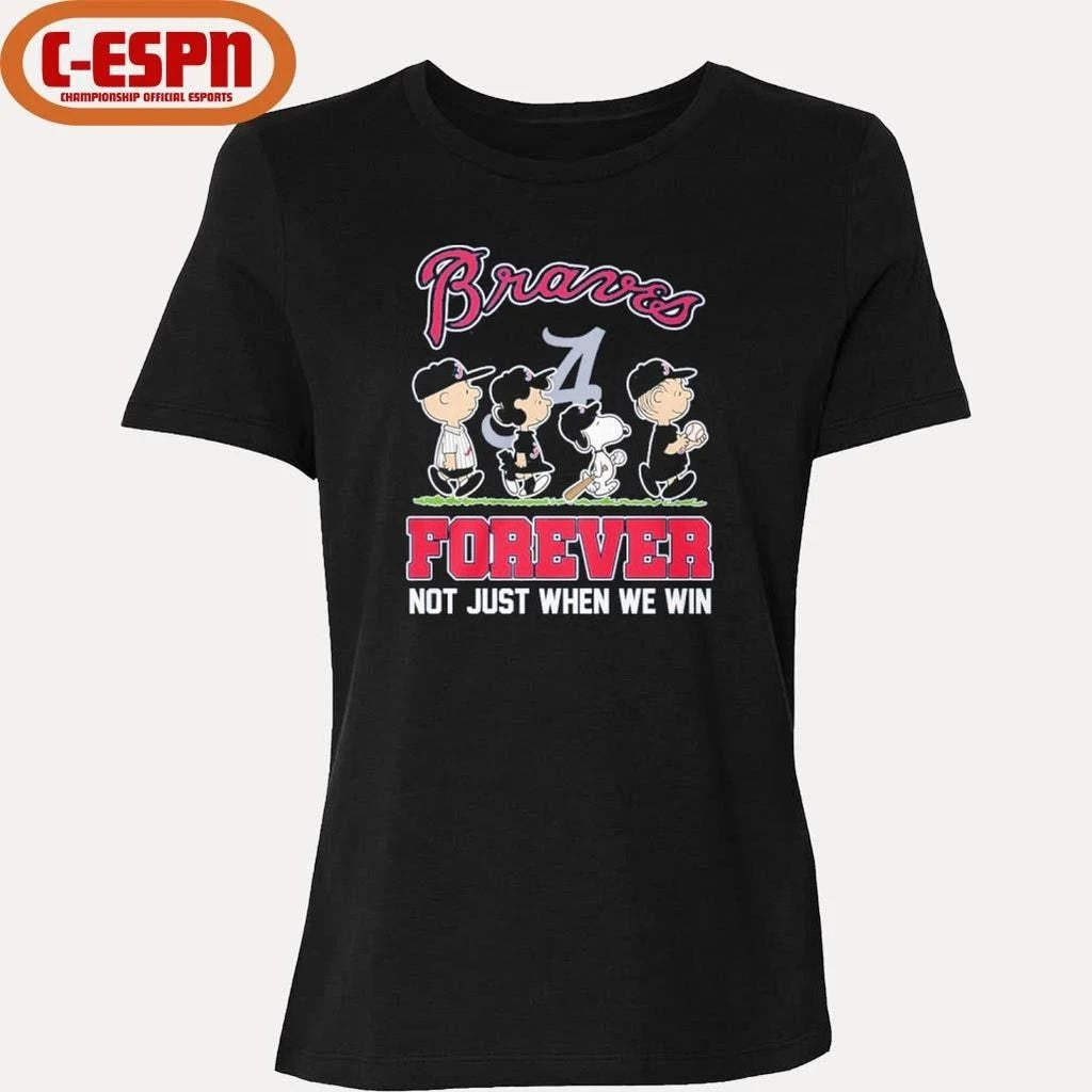 The Peanuts Characters Forever X Atlanta Braves Shirt