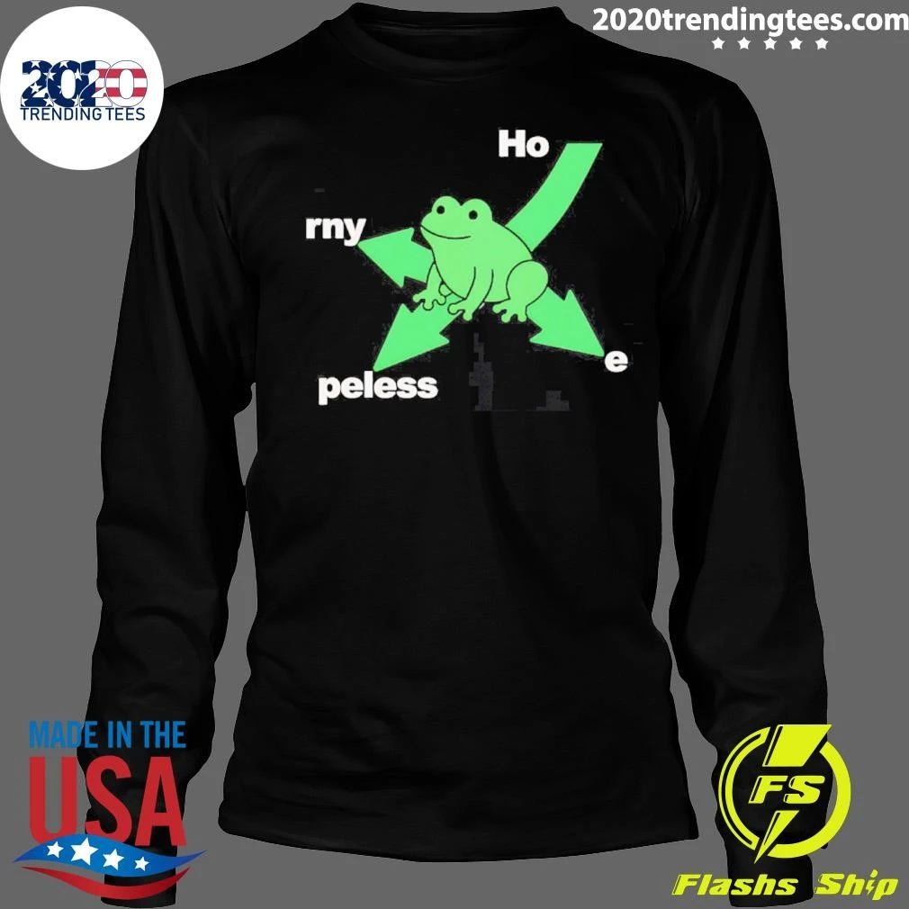 Hopeless Horny Frog Humor Pun Shirt