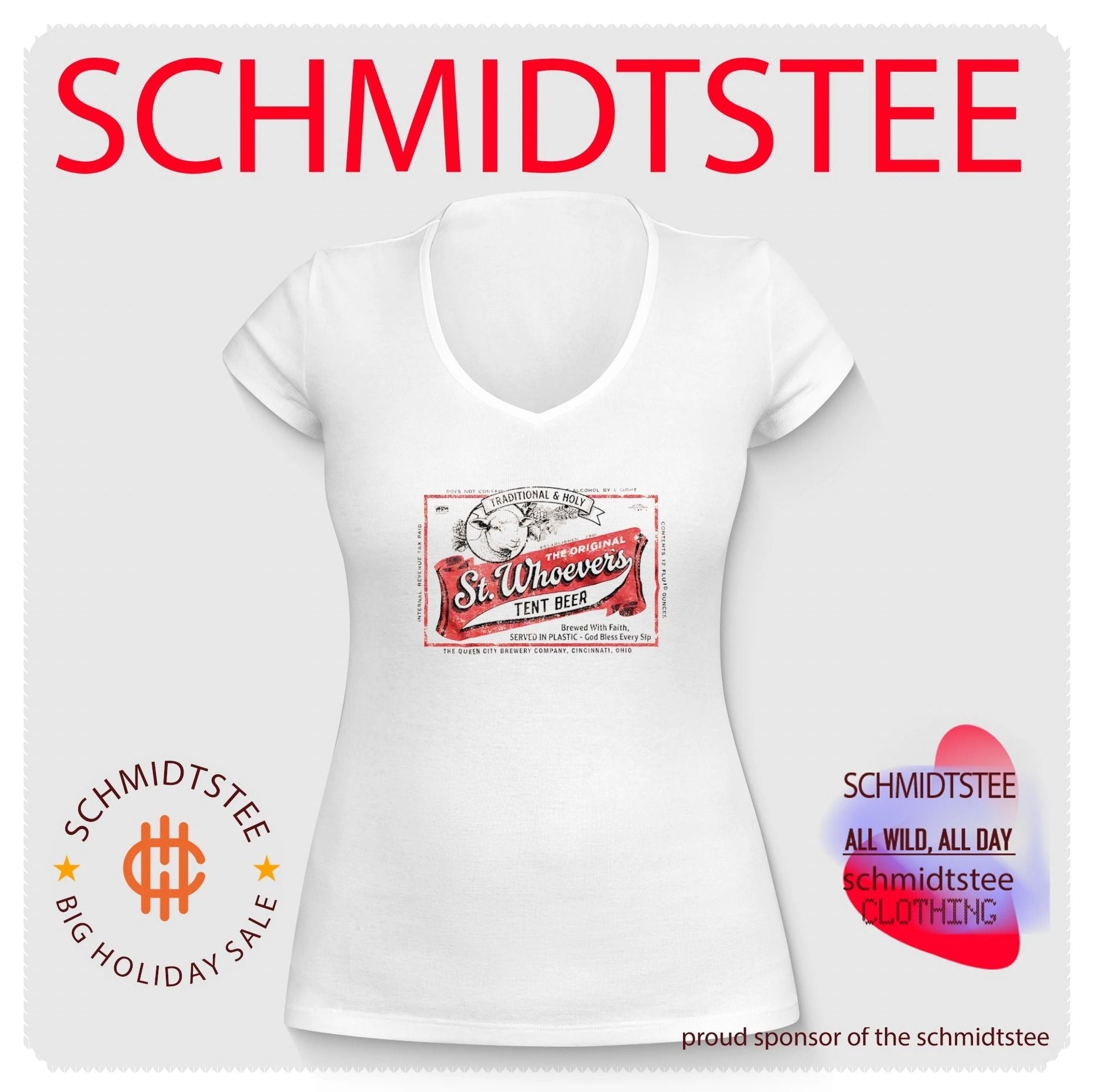The Original St Whoevers Tent Beer shirt