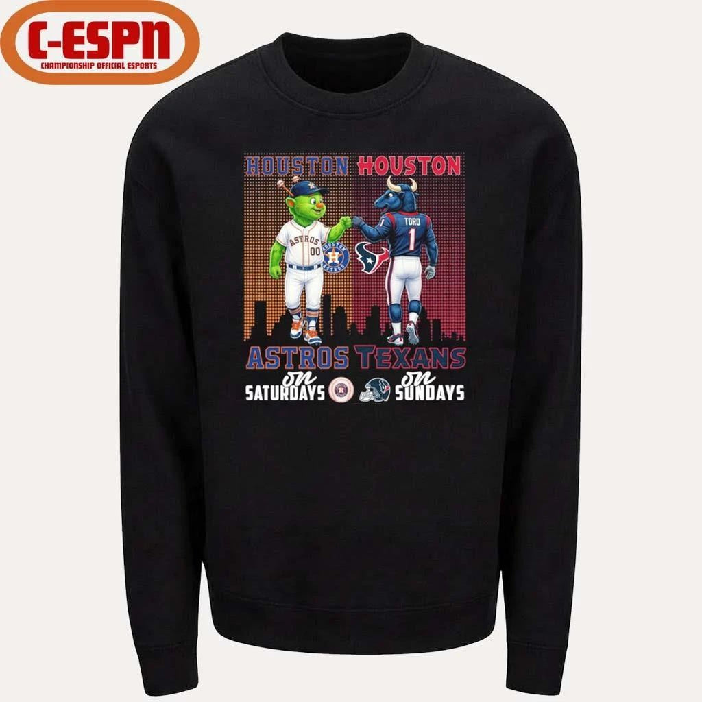 Mascot Houston Astros On Saturdays And Houston Texas On Sundays Shirt