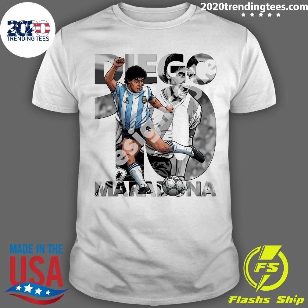 Diego Maradona Comic Graphic Tee Shirt
