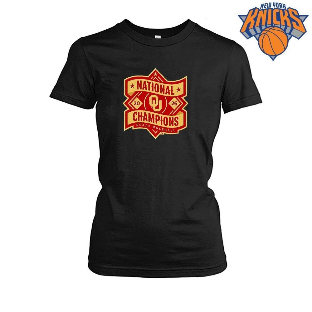Oklahoma Sooners Baseball Mlb National Champions 2026 Ncaa Logo Shirt