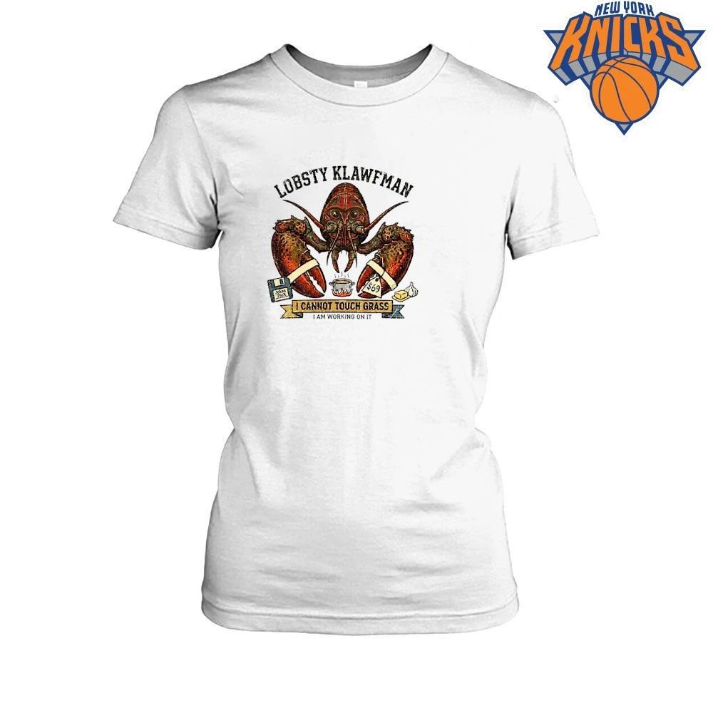 Lobsty Klawfman I Cannot Touch Grass I Am Working On It Gamer Food Joke Shirt